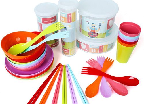 BỘ CHÉN DĨA 30 MÓN DÃ NGOẠI CẮM TRẠI
