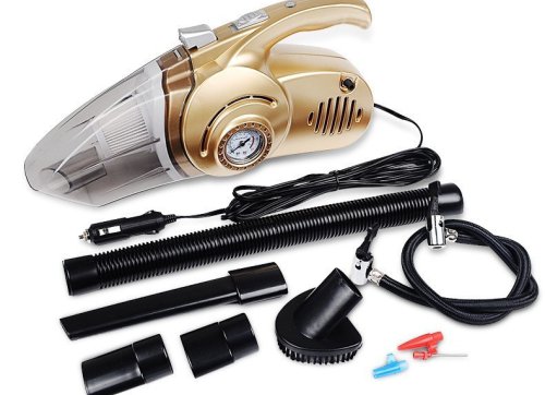MÁY HÚT BỤI CẦM TAY MINI VÀNG ĐỒNG 4IN1 12V - 120W