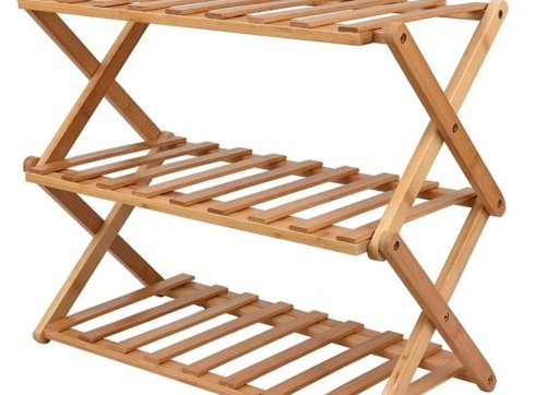 KỆ GỖ TRE 3 TẦNG THẤP 70CM 