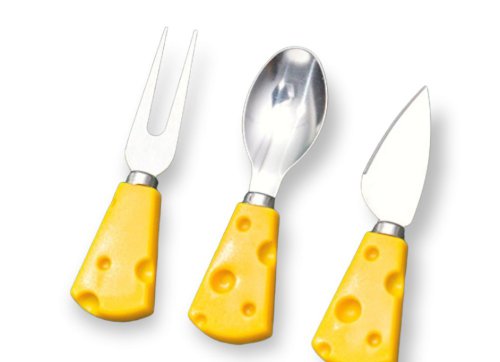 SET MUỖNG NĨA DAO TAY CẦM KIỂU BÁNH PHÔ MAI