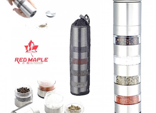 HỘP GIA VỊ 4 TẦNG KÈM ĐẦU XAY TIÊU BẰNG TAY TÍCH HỢP TIỆN ÍCH COOL CAMP