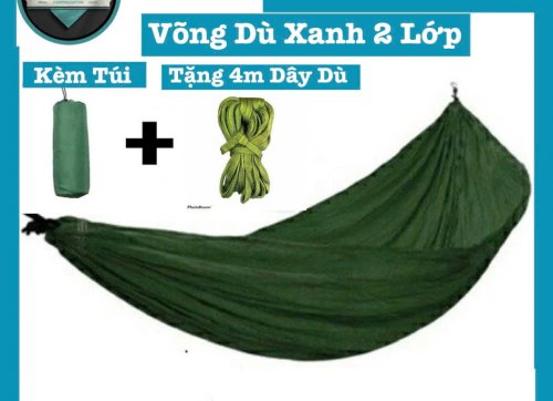 VÕNG DÙ 2 LỚP KÈM 4M DÂY DÙ KÈM TÚI